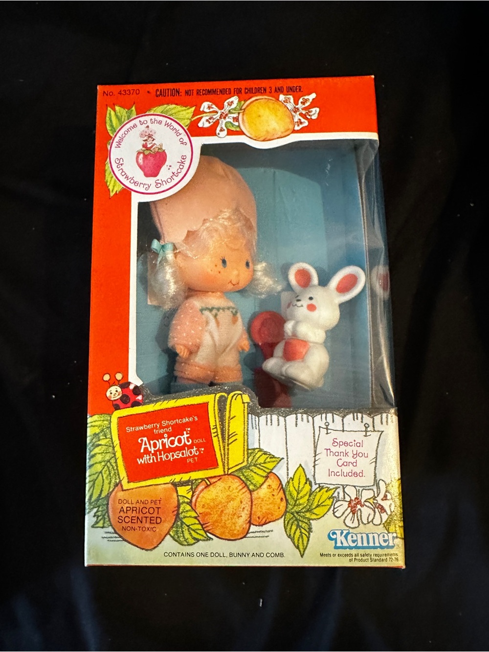 1981 Strawberry Shortcake Apricot with Hopsalot Doll (Kenner)